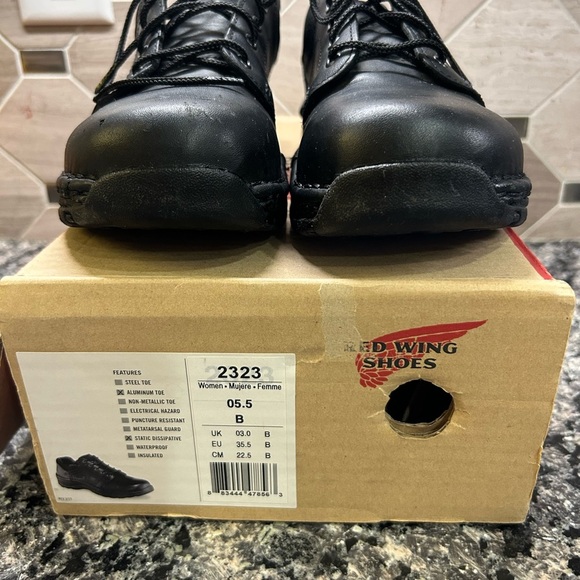 RED WING 2323 Size 5.5 Leather Aluminum Toe Work Oil Resistant Steel Oxford Shoe - Picture 10 of 14